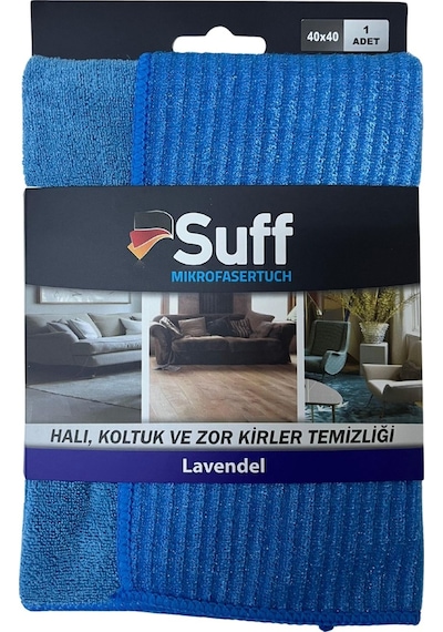 Lavanta Mikrofiber Halı, Koltuk Ve Zor Kirler Temizlik 40 X 40 Cm, Mavi
