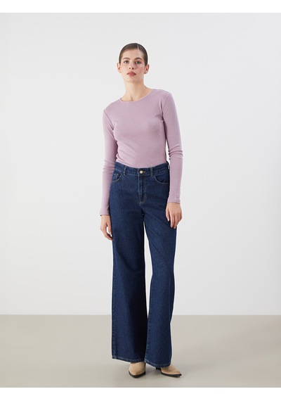 Lcw Everyday Lila Bisiklet Yaka Kadın Body