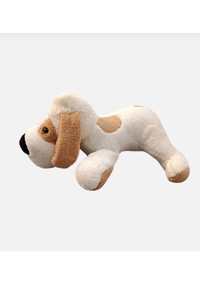 Yatan Peluş Köpek 75 Cm Sevimli Ve Konforlu Uyku Yastığı Ve Sarılma Arkadaşı Dekoratif Oyuncak Ekru