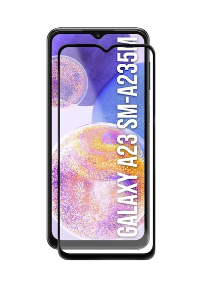 Forzacase Samsung Galaxy A23 İle Uyumlu Çerçeveli Tam Kaplayan Temperli Ekran Koruyucu - Fc003