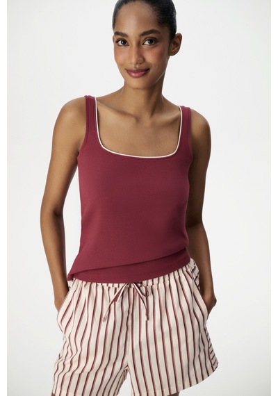 Penti Bordo Sisterhood Pamuklu Şort Pijama Altı Bx33