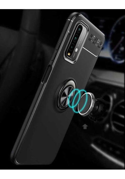 Xiaomi Redmi Note 9 4G Kılıf Yüzüklü Magnetli Ravel Case