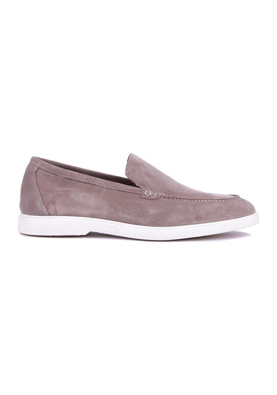 Shoetyle - Hakiki Süet Deri Bej Rengi Erkek Loafer - 115-k664-1603
