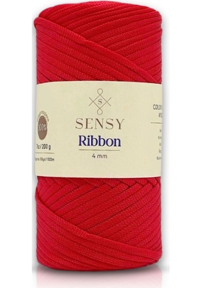 Premium Ribbon Polyester Makrome Ip 200 Gr Ribon Ip Polyester Ribbon Ipi Kırmızı