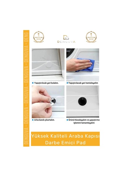 Koruyucupad Araba Kapı Bagaj Kenar Koruyucu Ses Kesici Silikon Oto Aksesuar Darbe Emici Pad Seti