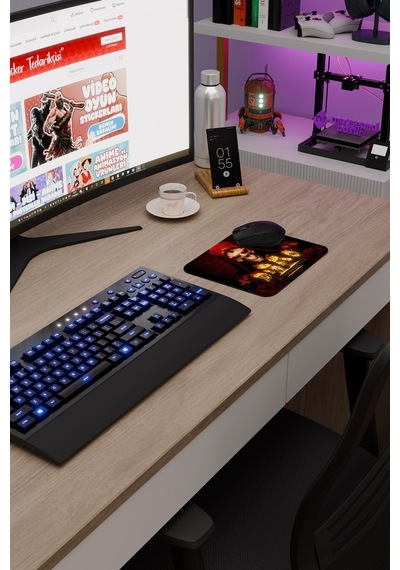 Diablo Kaymaz Dikişli Kauçuk Oyuncu Mousepad V5 - 22x18 Gaming Mouse Pad Fare Altlığı
