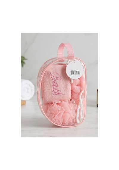 Pembe Renkli Banyo Seti Pembe