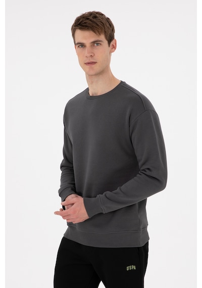 U.S. Polo Assn. Erkek Comfort Fit Bisiklet Yaka Antrasit Sweatshirt 50293438-VR006