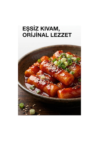 Tteokbokki Kore Pirinç Keki 1 Kg Ve Helal Gochujang 500 Gr Set
