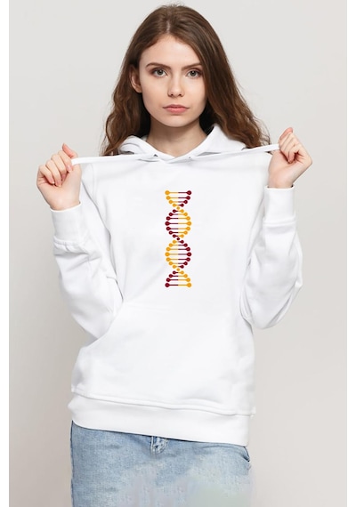 Sarı Kırmızı Dna Beyaz Kadın 3ip Kapşonlu Sweatshirt 001