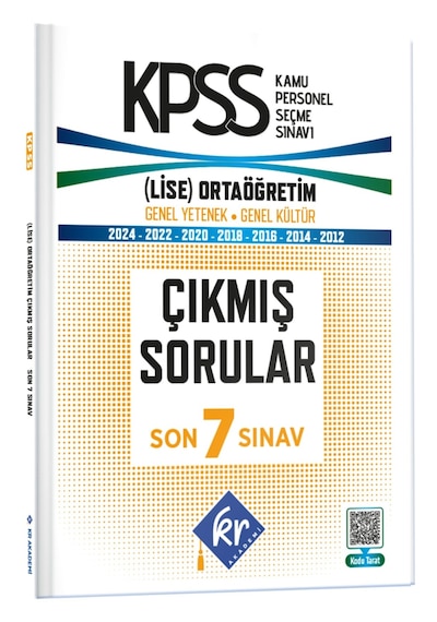 KPSS Genel Yetenek Genel Kültür Lise - Ortaöğretim ÖSYM Çıkmış Soru Tıpkı Basım Son 7 Yıl Video Çözümlü Kitapçıkları KR Akademi Yayınları
