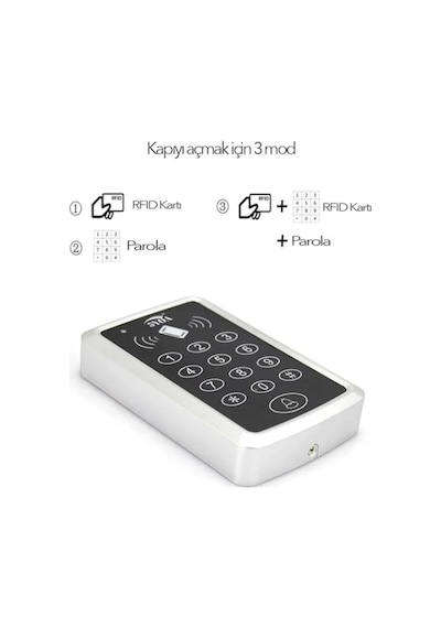 Wozlo Rfid Şifreli Access Sistem Kapı Kilidi + Tag Göstergeç Manyetik Anahtarlık 20 Adet