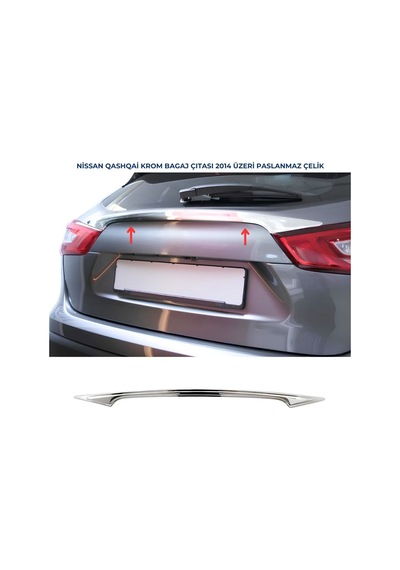 Ebal Otomotiv Nissan Qashqai Krom Bagaj Çıtası 2014 Üzeri P. Çelik