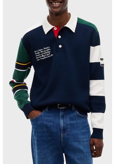 Tommy Jeans Logolu Regular Fit Düğmeli Polo Yaka Kazak Erkek Kazak Dm0dm23570 C1g Lacivert Tommy Jeans Logolu Regular Fit Düğmeli Polo Yaka Kazak Erkek Kazak Dm0dm23570 C1g Lacivert
