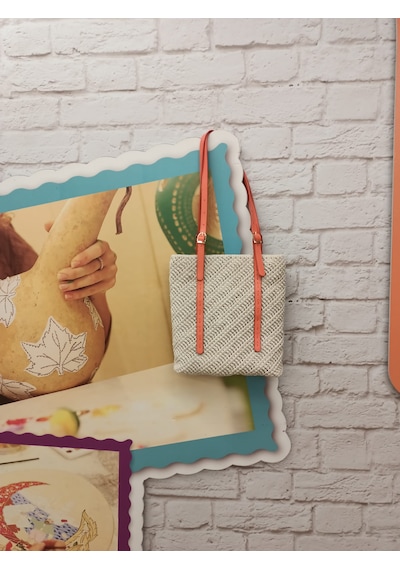 El Yapımı Makrome Omuz Çantası Açık Krem
