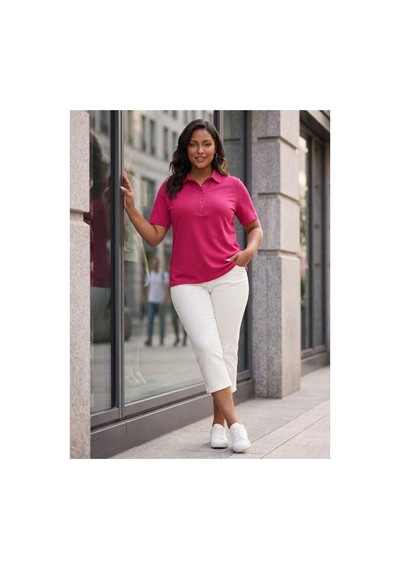 Hanezza Polo Yaka T-shirt Fuşya - 899768807 Fuşya