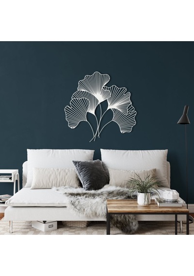 Ginkgo Bilbao Yaprağı Metal Tablo