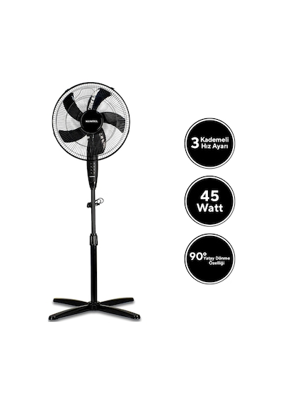 Kumtel Ktf-325 Siyah Vantilatör
