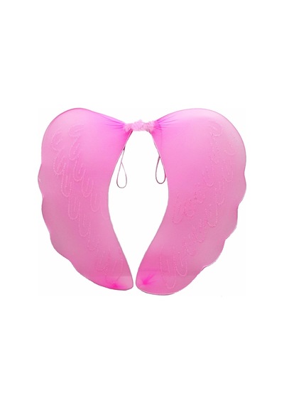 Pembe Renk Ortası Pembe Tüylü Tül Peri Kanadı 40x50 Cm Açık Bej