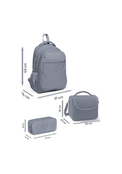 Coral High Kids Siyah Kırmızı Araba Desenli 3 Lü Okul Çanta Seti Set0114429 Çok Renkli