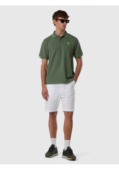 North Sails Kontrast Şertili Kısa Kollu Erkek Polo Yaka T-shirt-33501 Yeşil