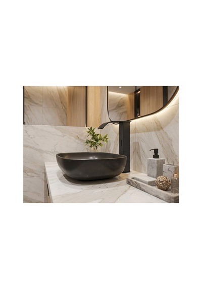 Rena Design Fotoselli Sensörlü Siyah Kare Çanak Lavabo Bataryasi Temassiz Otomatik Tasarruflu Modern Musluk
