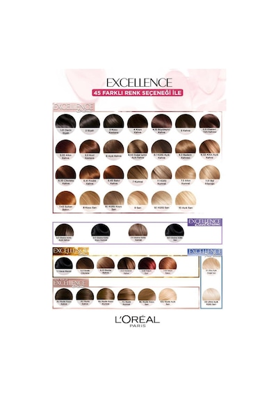 L'Oréal Paris L'Oréal Paris Excellence Creme Nude Renkler Saç Boyası – 6U Nude Koyu Kumral Diğer