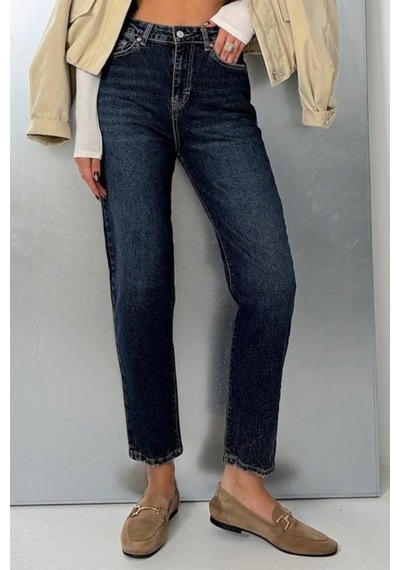Balenbi Kadın Yüksek Bel Yıkamalı Strech Mom Jean Likralı Kot Pantolon 1246 - Premium Seri Koyu Mavi 2388 Balenbi Kadın Yüksek Bel Yıkamalı Strech Mom Jean Likralı Kot Pantolon 1246 - Premium Seri Koyu Mavi 2388