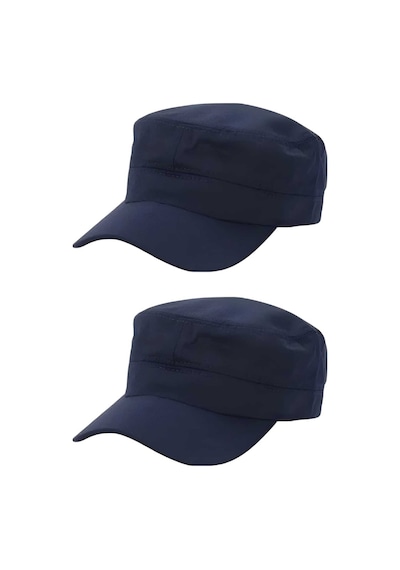 Uniquetrenders Unisex Pamuklu Castro Şapka 2 Adet Lacivert Lacivert