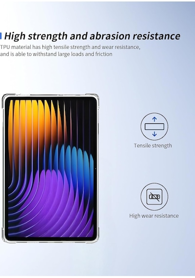 Xiaomi Pad 7 Pro Kılıf Şeffaf Silikon Köşe Korumalı Crystal Clear Darbe Emici Arka Kapak Arka Kapak Xiaomi Pad 7 Pro Kılıf Şeffaf Silikon Köşe Korumalı Crystal Clear Darbe Emici Arka Kapak Arka Kapak