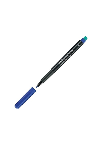 Faber Castell 1525 Multimark Permanent Asetat Mavi Kalem (M) Mavi