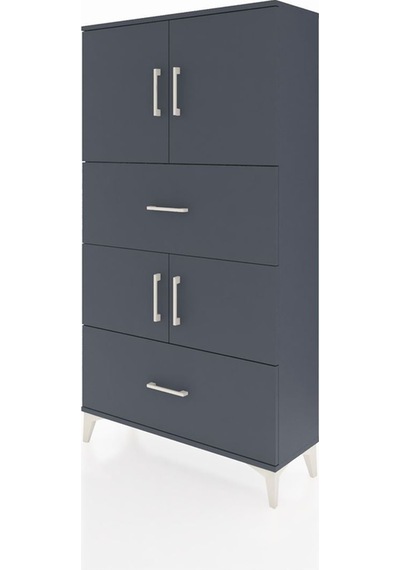 Arges Dolap 3 Raflı 2 Çekmeceli 4 Kapaklı 88x30x163 Antrasit-antrasit Antrasit Arges Dolap 3 Raflı 2 Çekmeceli 4 Kapaklı 88x30x163 Antrasit-antrasit Antrasit