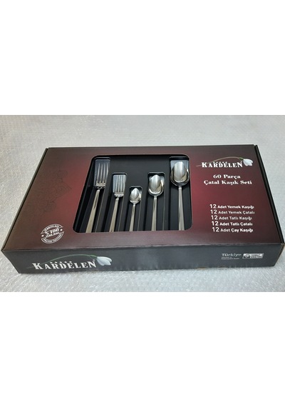 Kardelen 12 Kişilik Çubuk 60 Parça Set Çelik