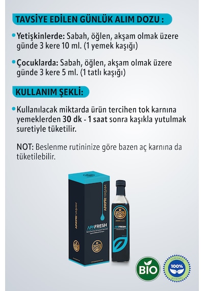 Apayrı Yaşam Apafresh Nane ve Kozalak Pekmezi İçeren Bitkisel Karışım 500 ML