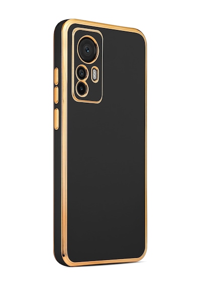 Xiaomi Mi 12T Pro Kılıf Zore Bark Kenarları Altın Renk Kılıf