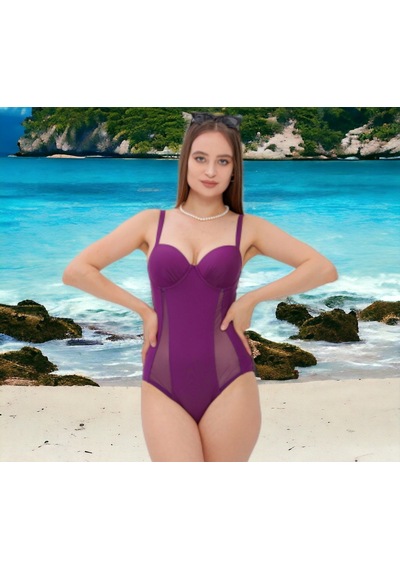 Shopiolog Dikine Tüllü Modelli Mayo