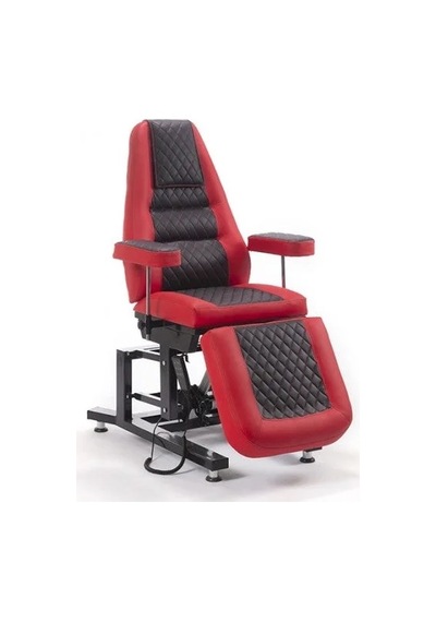 Elegance 3 Motorlu Yükseklik Hareketli Koltuk Kırmızı - Siyah Beyaz