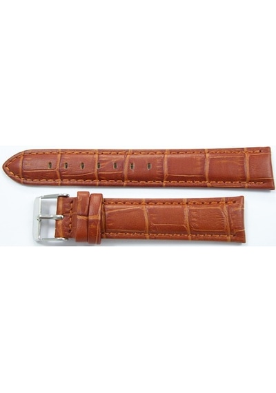 Bizon Deri Saat Kayışı 20Mm Taba Spor Saat Kordonu Kolçak
