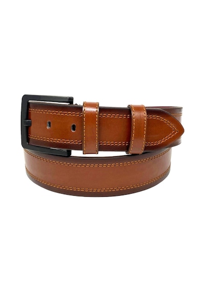Süzer Deri Taba Suni Deri Dikişli Desensiz Düz Model 4.5 Cm.lik Spor Kot Kemer - 4523-111-22ks Taba