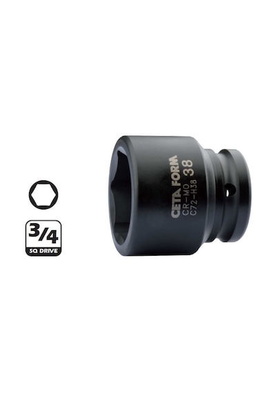 Ceta Form C72-h55 55mm 3/4” 6 Köşe Havalı Lokma Anahtar