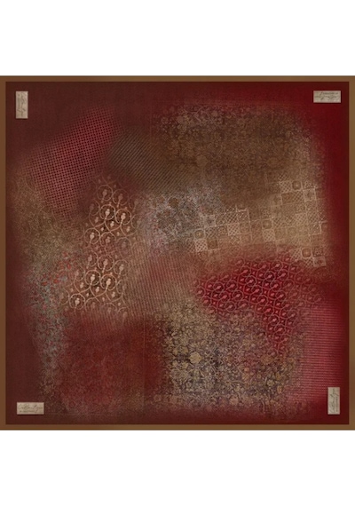 LA BOUTIQUE Yaz Serinliği Güz Eşarp - 90 X 90 -2481asm Bordo