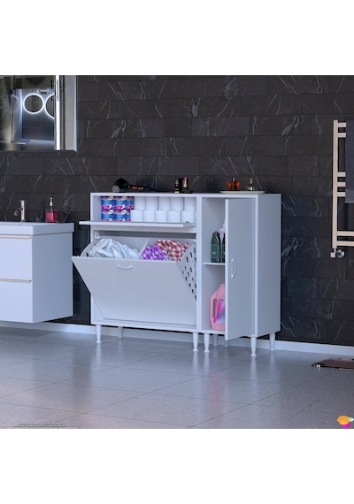 Modilayn Yenice 105x97x32,5 Cm 3 Raflı Ve 3 Sepetli Dolap İle Çamaşırlarınız Artık Daha Düzenli. Beyaz Modilayn Yenice 105x97x32,5 Cm 3 Raflı Ve 3 Sepetli Dolap İle Çamaşırlarınız Artık Daha Düzenli. Beyaz