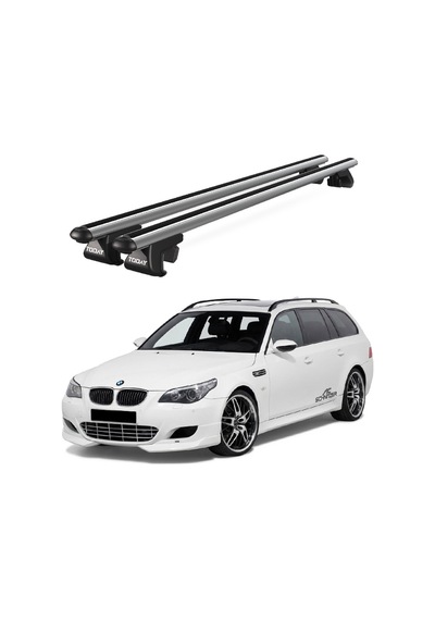 Venüs Bmw 5 Series Touring E61 2004-2010 Uyumlu Gri Ara Atkı Port Bagaj Tavan Barı
