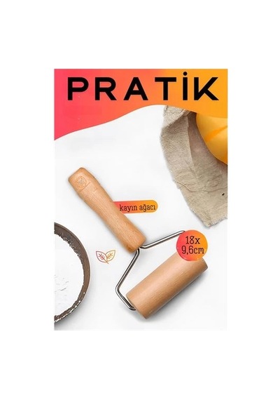 Pratik Merdane Ahşap Ergonımik Oklava Lisinya