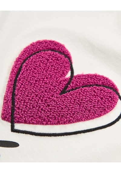 Skechers G Regular Hearty T-shirt Büyük Kız Çocuk Beyaz Sk2620130-3855