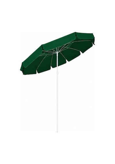 Yeşil Plaj Şemsiyesi 200 Cm Çap /10 Telli, Polyester Kumaş Yeşil