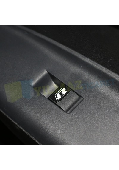 Volkswagen R Logo Sibop Kapağı Jant Direksiyon Vites Torpido Damla Sticker 4+10 Adet