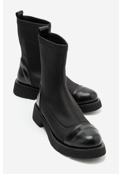 Luvi Shoes Alessıa Siyah Scuba Kadın Bot