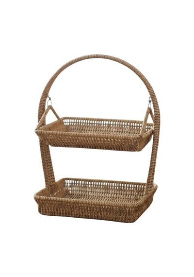 Tr Rattan İki Katlı Meyve Sepeti Genel