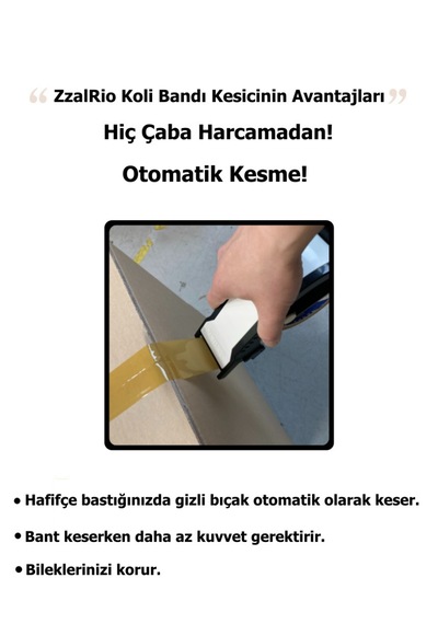 Zzalrio Koli Bandı Pratik Ev Ve Ofis Güvenli Bant Kesici